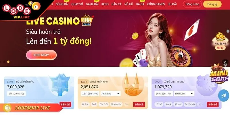 Đánh giá Lode88 - Thông tin quan trọng dành cho người mới 2 Giao diện của Lode88 chính là yếu tố đầu tiên thu hút người chơi